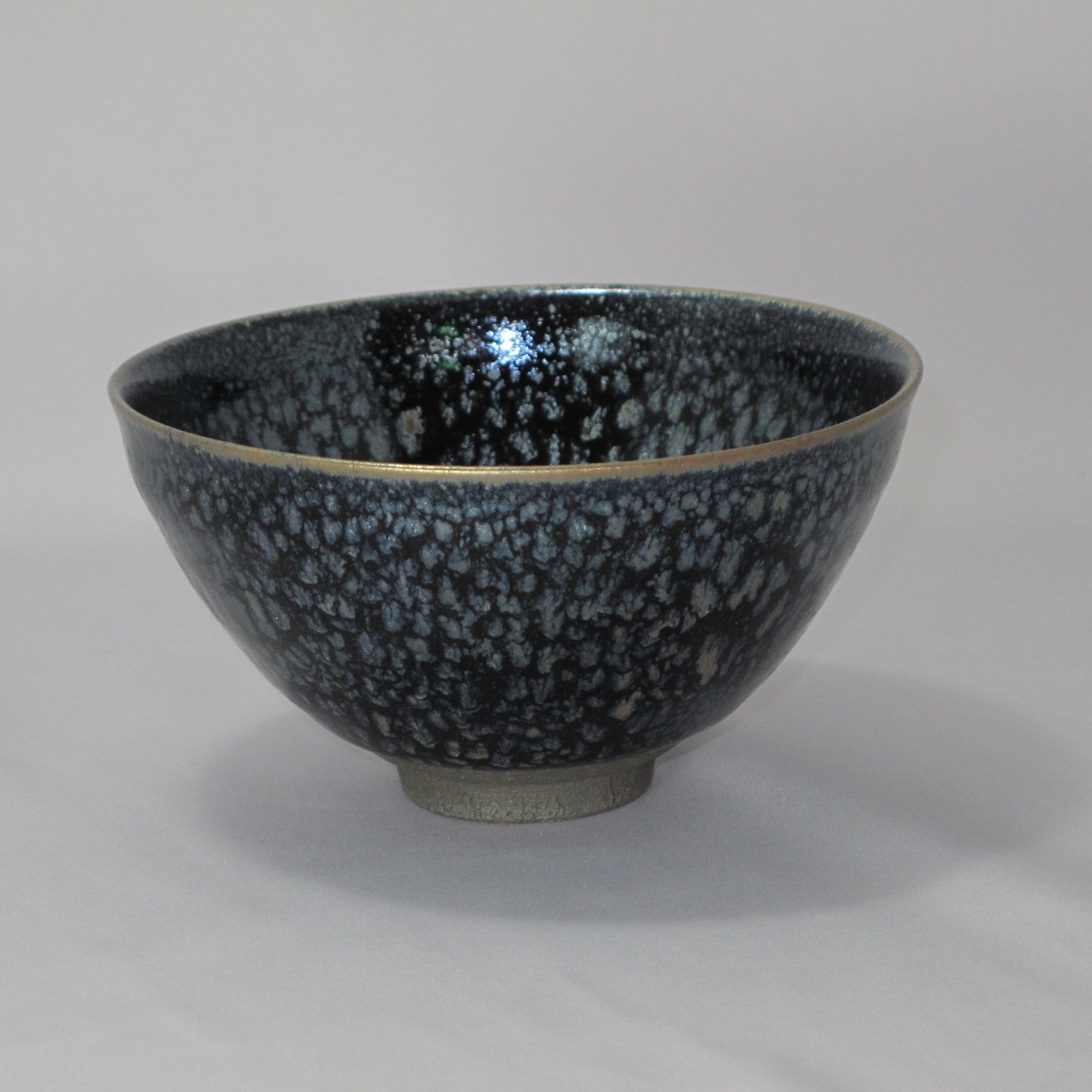 棗 彫刻ガラス 楓 茶器 紫色 箱付き
